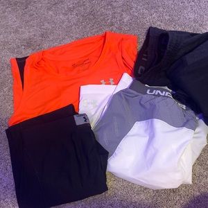 Under armour work out set tank top,shorts,joggers,leggings